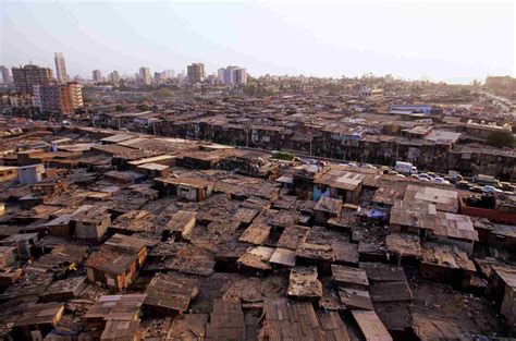 Dharavi slum, in Mumbai, India. One of the most densely populated areas ...