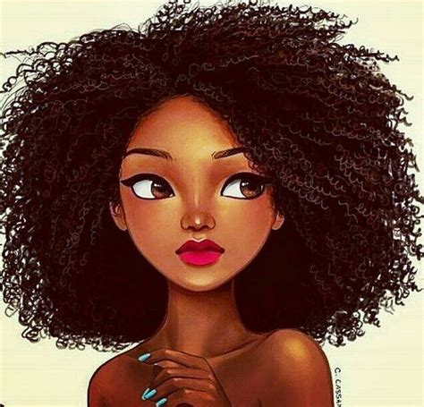 Basic Tutorials How To Draw A Black Girl With Curly Hair Black Hair Girl Drawing in 2020 | Black ...