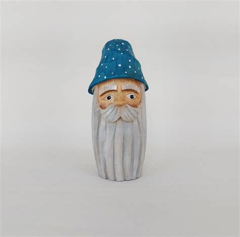 Wood Carved Wizard Figurine Wooden Home Decor Hand Carved - Etsy