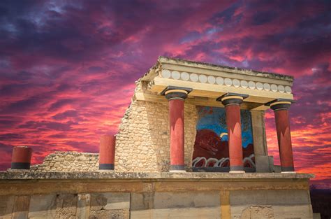 Stunning sunset over Knossos palace, Crete island, Greece. | Parnassus Preparatory School