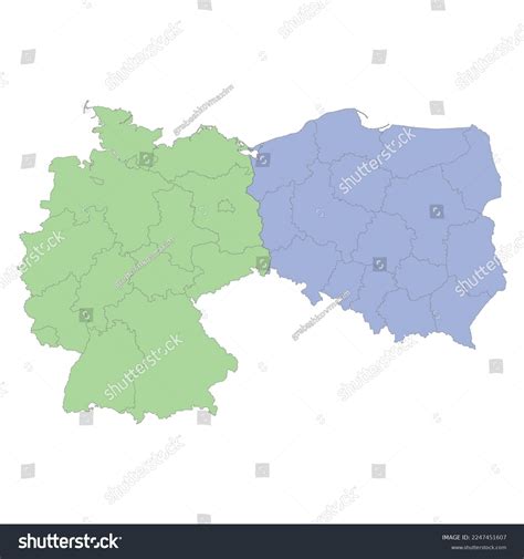 High Quality Political Map Germany Poland Stock Vector (Royalty Free ...