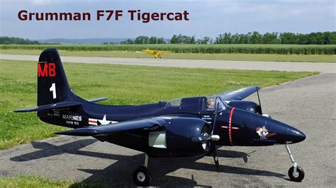 Grumman F7F Tigercat, electric powered scale RC airplane, 2016 - YouTube