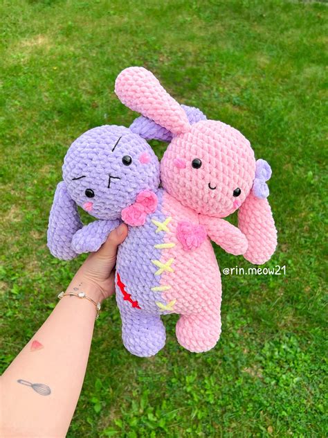 Crochet Pattern Two Headed Plushie Bunny Bear Halloween - Etsy Canada