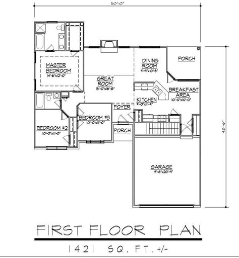 Ranch House Plan Garage Basement - Home Plans & Blueprints | #119694