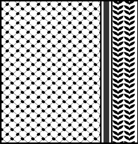 Palestine scarf pattern handdrawn in flat vector design. Illustration concept. Geometrical ...