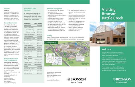 Download Visiting Bronson Battle Creek Hospital Brochure