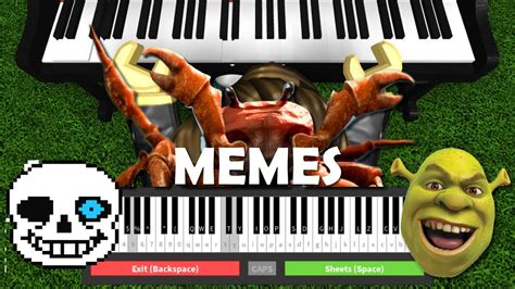 I played Meme Songs on the ROBLOX PIANO! - YouTube