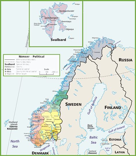 Norway political map - Ontheworldmap.com