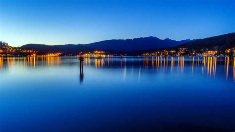 Burrard Inlet Port Paisaje en DUSK 4K HD Desktop Wallpaper: Widescreen ...