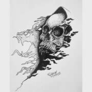 Fire Skull Drawing - Drawing Skill