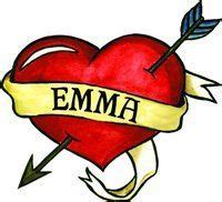 Emma Temporaray Tattoo by Tattoo Fun. $3.95. A 2"x2" sized Heart Temporary Tattoo with the Name ...