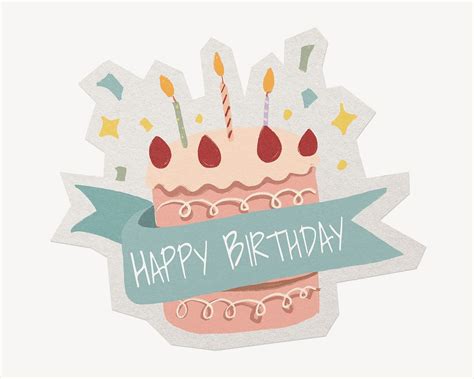 Happy birthday cake, paper cut | Premium Photo - rawpixel