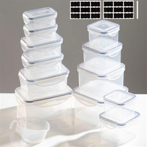 12 Piece Food Storage Containers Set With Boxes Lids