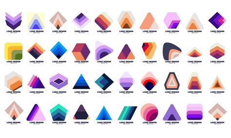 awesome geometric company corporate business unique Logo design set best collection 5071683 ...