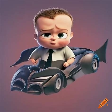 Batmobile in the boss baby 3 movie by dreamworks on Craiyon