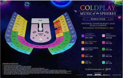 Seat Map and Pricing for Coldplay Music of the Spheres at Bukit Jalil Stadium : r/malaysia