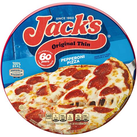 Jack's Original Thin Crust Pepperoni Frozen Pizza 14.392 oz. - Walmart ...