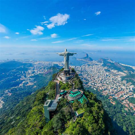 Aerial View Of Christ The Redeemer In Rio de Janeiro, Brazil - Travel ...