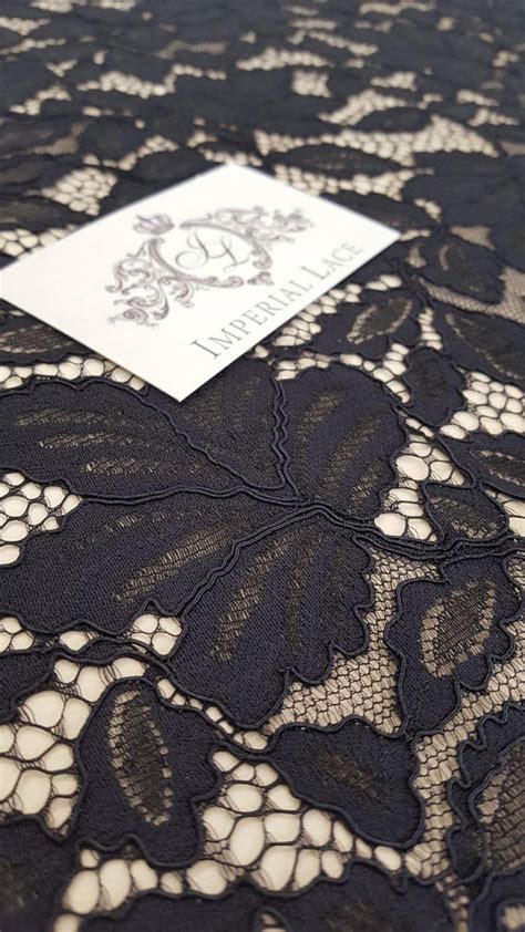 Black Lace Fabric - Guipure lace - lace fabric from Imperiallace.com