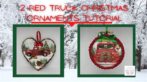 Red Truck Christmas Ornaments - YouTube