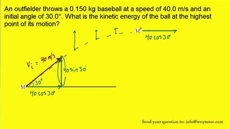 An outfielder throws a 0.150 kg baseball at a speed of 40.0 m/s and an ...