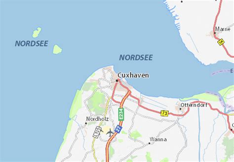 Map of Cuxhaven - Michelin Cuxhaven map - ViaMichelin