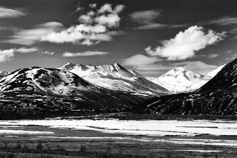 Snowy mountains in Alaska stock image. Image of winter - 6163575