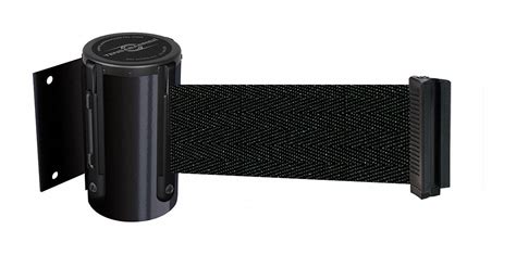 TENSABARRIER Retractable Belt Barrier, Black - 3YJD1|896-STD-33-STD-NO-B9X-C - Grainger