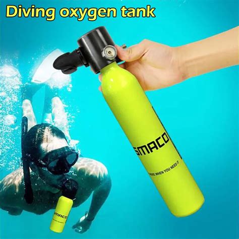 Mini Diving Oxygen Tank Underwater Snorkel Respirator Breathing Oxygen ...