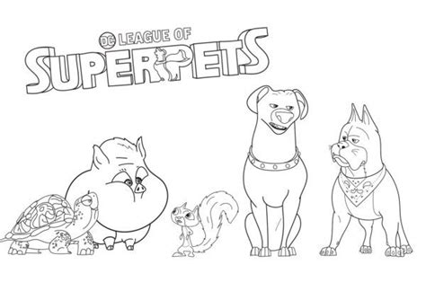 League-of-super-pets-coloring-page | Coloring pages, Super coloring pages, Coloring pages for kids