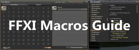 A Complete Guide to FFXI Macros