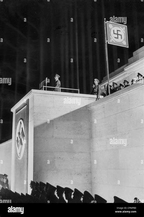 Adolf Hitler in a speech on the Nuremberg Rally, 1937 Stock Photo - Alamy