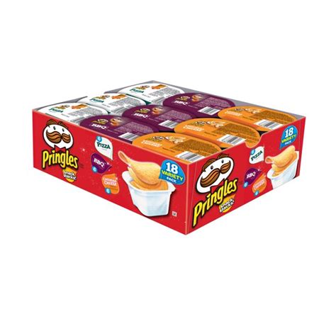 Pringles Snack Stacks 3-Flavor 2.5 oz 18ct Variety Pack (Chz, Bbq, Pza) Chips (Pack Of 4 ...