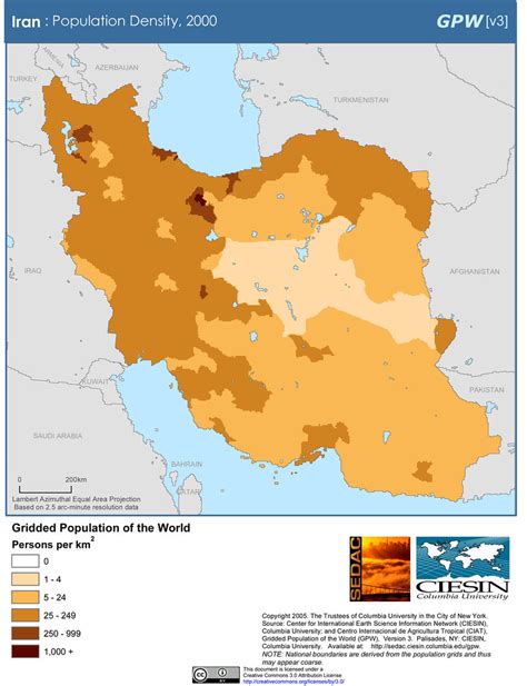 Iran: Population Density, 2000 | SEDACMaps | Flickr