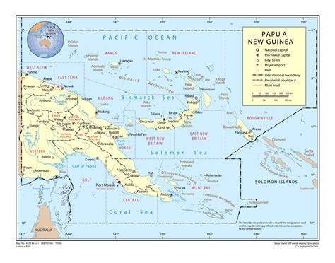 Papua New Guinea Map Large Political And Administrative Map Of Papua ...