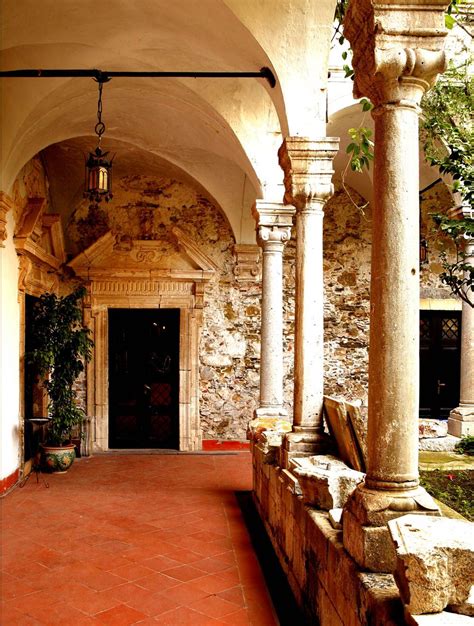 Ancient Cloister, Inner Courtyard of the San Domenico Hotel, Taoramina http://www.amthotels.it ...