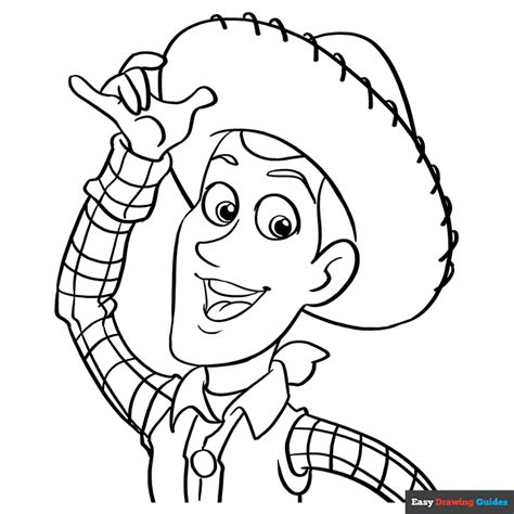 Woody from Toy Story Coloring Page | Easy Drawing Guides