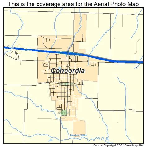 Aerial Photography Map of Concordia, MO Missouri