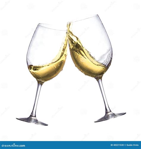 White wine glasses stock photo. Image of flow, pour, drink - 40221530