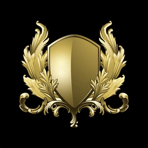 Golden Baroque shield elements vector - Download Free Vectors, Clipart Graphics & Vector Art