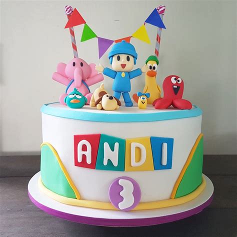 Pocoyo themed birthday cake 😊 | Themed birthday cakes, Cake, Birthday cake