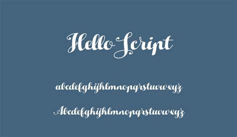 Hello Script font - Hello Script font download