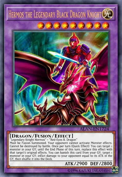 Hermos the Legendary Black Dragon Knight by ALANMAC95.deviantart.com on @DeviantArt | Yugioh ...