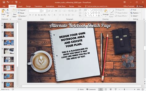 Template animasi modern Rustic Coffee Shop PowerPoint