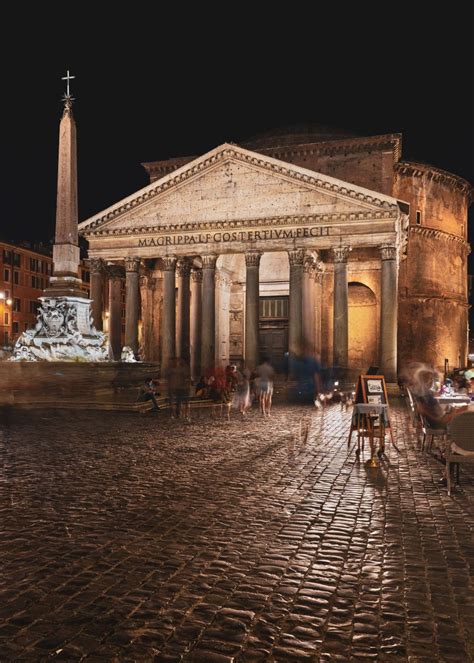 Pantheon Rome At Night