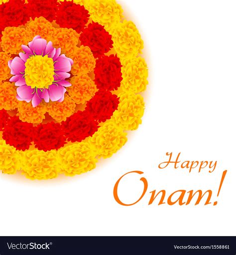 Flower rangoli for onam Royalty Free Vector Image