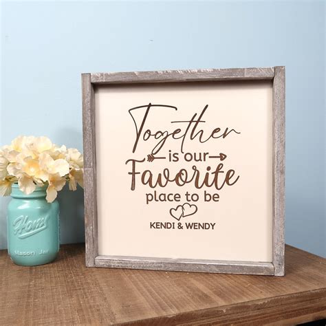 Engraved Custom Wooden Sign With Quote,framed Wall Art Sign, Modern ...