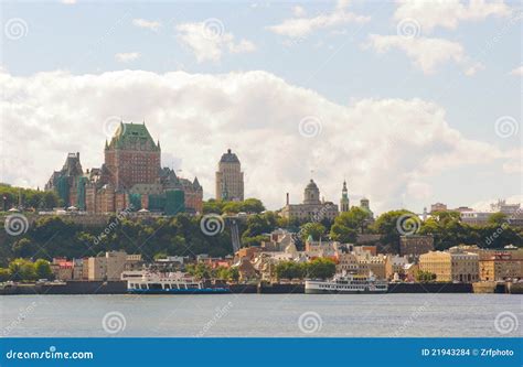 Quebec City skyline stock photo. Image of river, site - 21943284