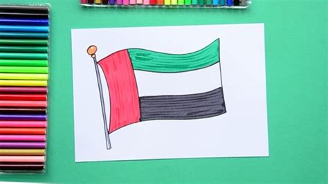 How to draw the National Flag of UAE