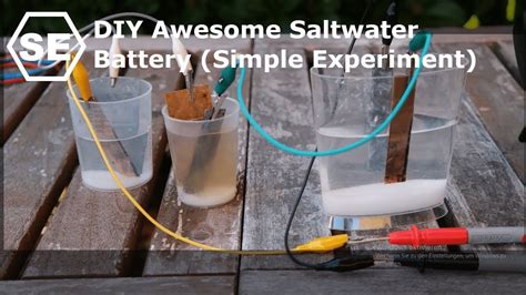 DIY Awesome Saltwater Battery (Simple Experiment) | Saltwater, Batteries diy, Experiments